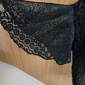 Black Netted Short Shrug