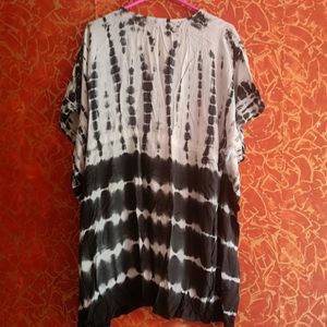 Black And White Kaftan Dress