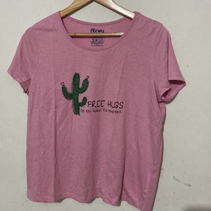 Baby Pink T -shirt For Women