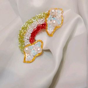 Pair Of Rainbow Alligator Clip For Kids