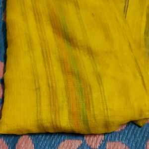 Yellow Saree With Beautiful Border