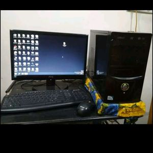 Desktop for sale with mouse, keyboard and CPU..