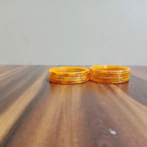 Yellow Glass Bangles