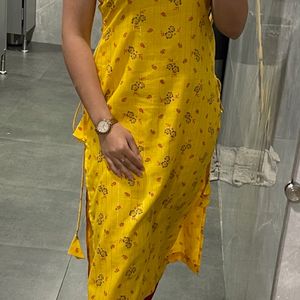 Kurti With Doori On Sides