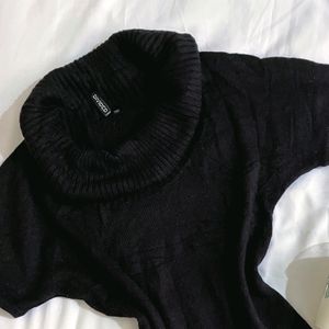 H&M Black Jumper High Neck Mini Dress