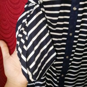 Stylish Zebra Line Top