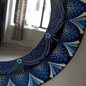 Mirror In Dot Art Mandala Handmade