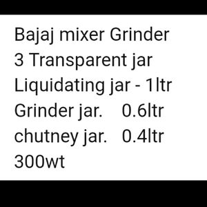 Bajaj Mixer Grinder