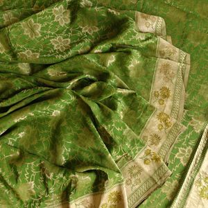 100% Pure Silk Khinkhwab Brocade Saree