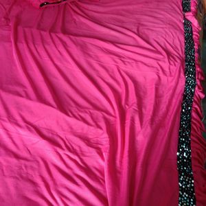 Pre-plit Pallu Pink Saree