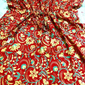 Red Kaftan Kurti