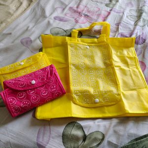 smiley folding bag