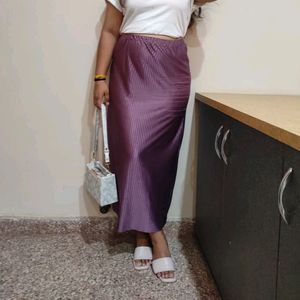 Women Satin Maxi Skirt