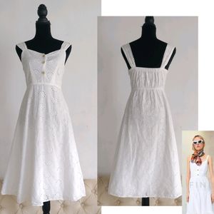 Spao Eyelet Midi Dress