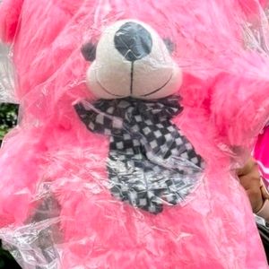 Brand New 90 Cm Teddy Bear With Cover Pink