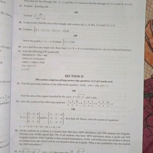 Maths Sample Paper For Class 12th