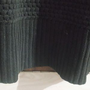 Girl's/Women Black Woolen Sweater