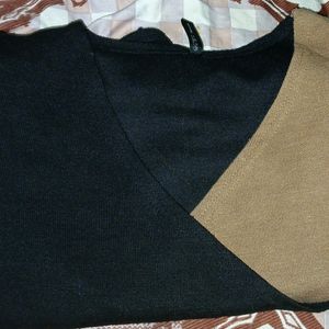 Black And Nude Bodycon Dress