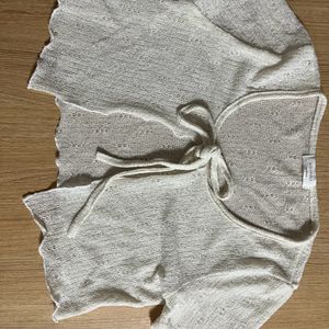 Beige Cropped Shrug , Holy Moly By Korean