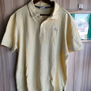 Adidas Light Yellow Polo T-Shirt