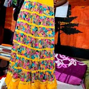 A Long Ethnic Skirt