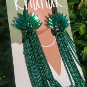 Green earrings