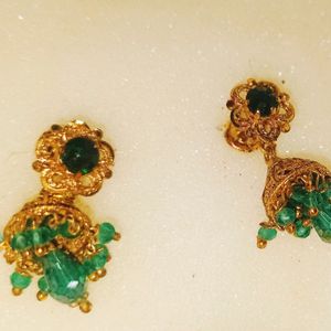 Green Stone Earring