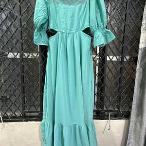 AND Teal A-line Dress