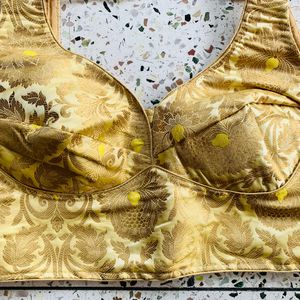 Brand new gorgeous Matte Golden Sabyasachi cut Brocket blouse