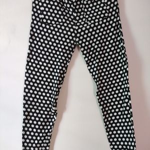 Polka Dot Print Pajama For Women, Black, 32