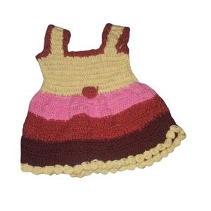 Hand Made Woollen Baby Frock