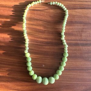 Light Green Glass Beaded Necklace