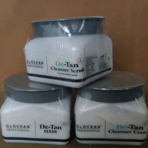 D tan Cleanser, Scrub,Mask Combo