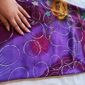 New Purple Printed Saree