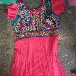 3 Peice Beautiful Colour Anarkali Gown,💕❤️