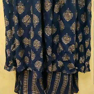 Navy Blue Festive Kurti For Special Occasions