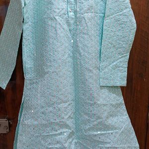 Mens Ethnic Sequence Knee Length Kurta