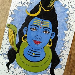 Paint Spill Art Of Lord Shiva