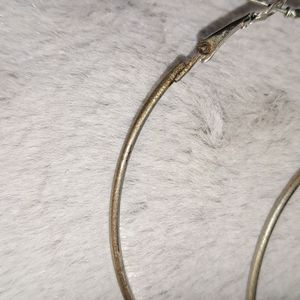 Big Silver Hoop Earrings