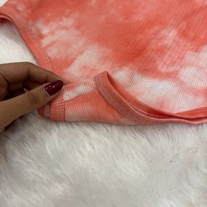 Orange Tiedye Urbanic One Shoulder Bodysuit