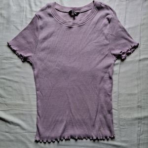 Fitted Ribbed T Shirt