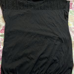 Black Top With Elastic At Bottom