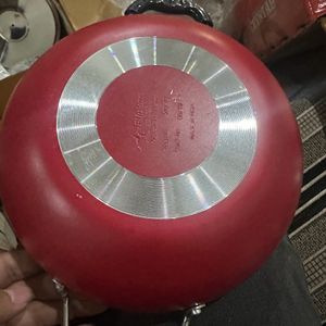 F Smartbuy Red Kadai Unusd With Lid