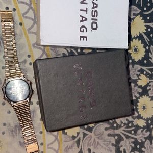 Casio Vintage Edition Rose Gold Alarm Chrono Watch