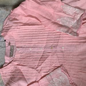 Beautiful  pink Kurta with awesome sleeves design