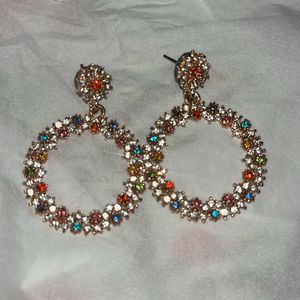 Multicoloured Stone Earrings (Only Used Once)