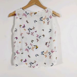 White Printed Casual Top (Women)