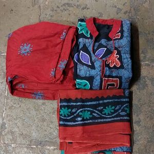 Pure Cotton Batik Printed Salvar Suit