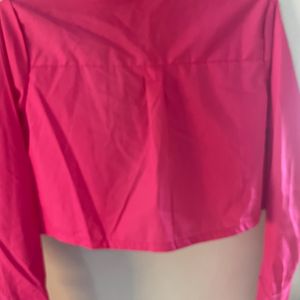 Pink Crop Shirt