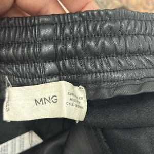 Mango Black Leather Trouser